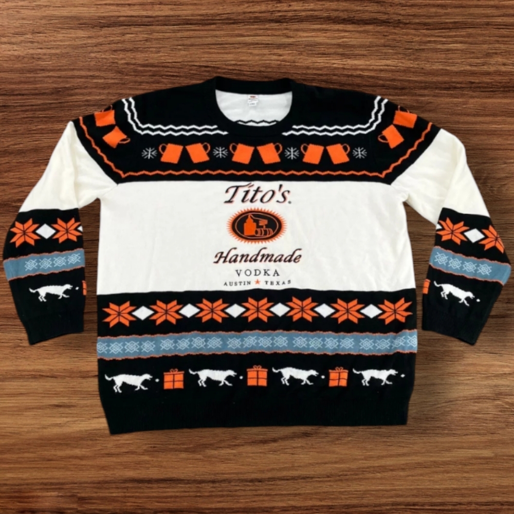 Rare Tito's ugly sweater unisex large